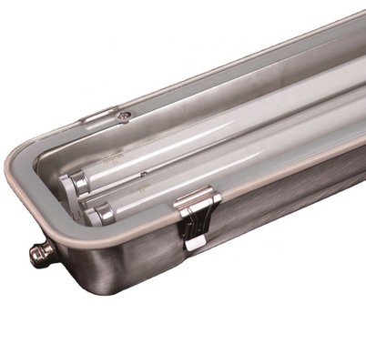 WAREHOUSE stainless steel tunnel light explosion proof fixture led 2X36W T8 tri-proof lamp housing waterproof fixture